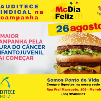 ESPERANÇA DE VIDA - AUDITECE SINDICAL na Campanha McDia Feliz 2017