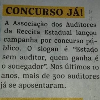 Imprensa repercute campanha lançada pela AUDITECE