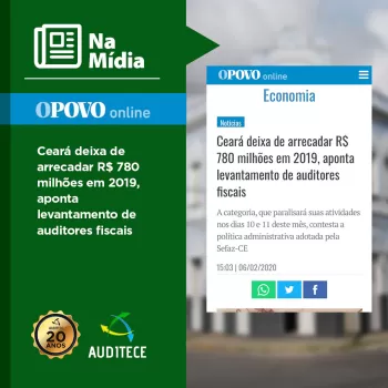 O Povo | Ceará deixa de arrecadar R$ 780 milhões em 2019, aponta levantamento de auditores fiscais