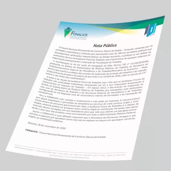 Fonacate condena usurpação de prerrogativas dos Auditores-Fiscais do Trabalho Fonacate condena usurpação de prerrogativas dos Auditores-Fiscais do Trabalho