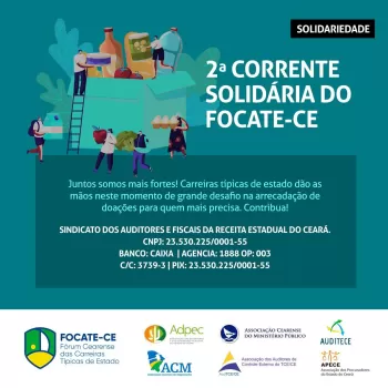 FOCATE/CE promove 2ª Corrente Solidária FOCATE/CE promove 2ª Corrente Solidária