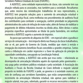 Nota de apoio à paralisação dos servidores públicos do Estado do Ceará pelo reajuste salarial