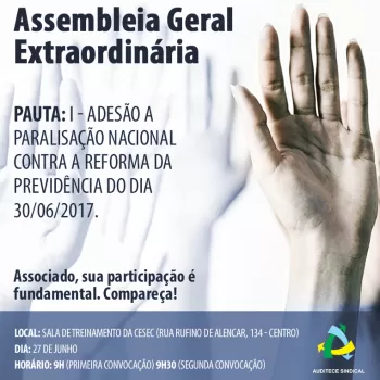 Assembleia Geral será amanhã (27), na CESEC