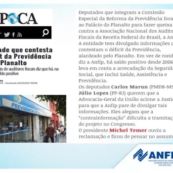 Entidade que contesta déficit da Previdência irrita Planalto