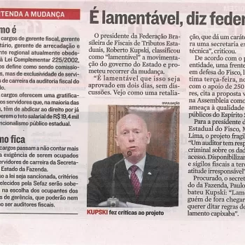 Imprensa repercute denúncia da Febrafite durante Lançamento da Frente Parlamentar do Fisco