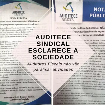 AUDITECE SINDICAL esclarece a sociedade
