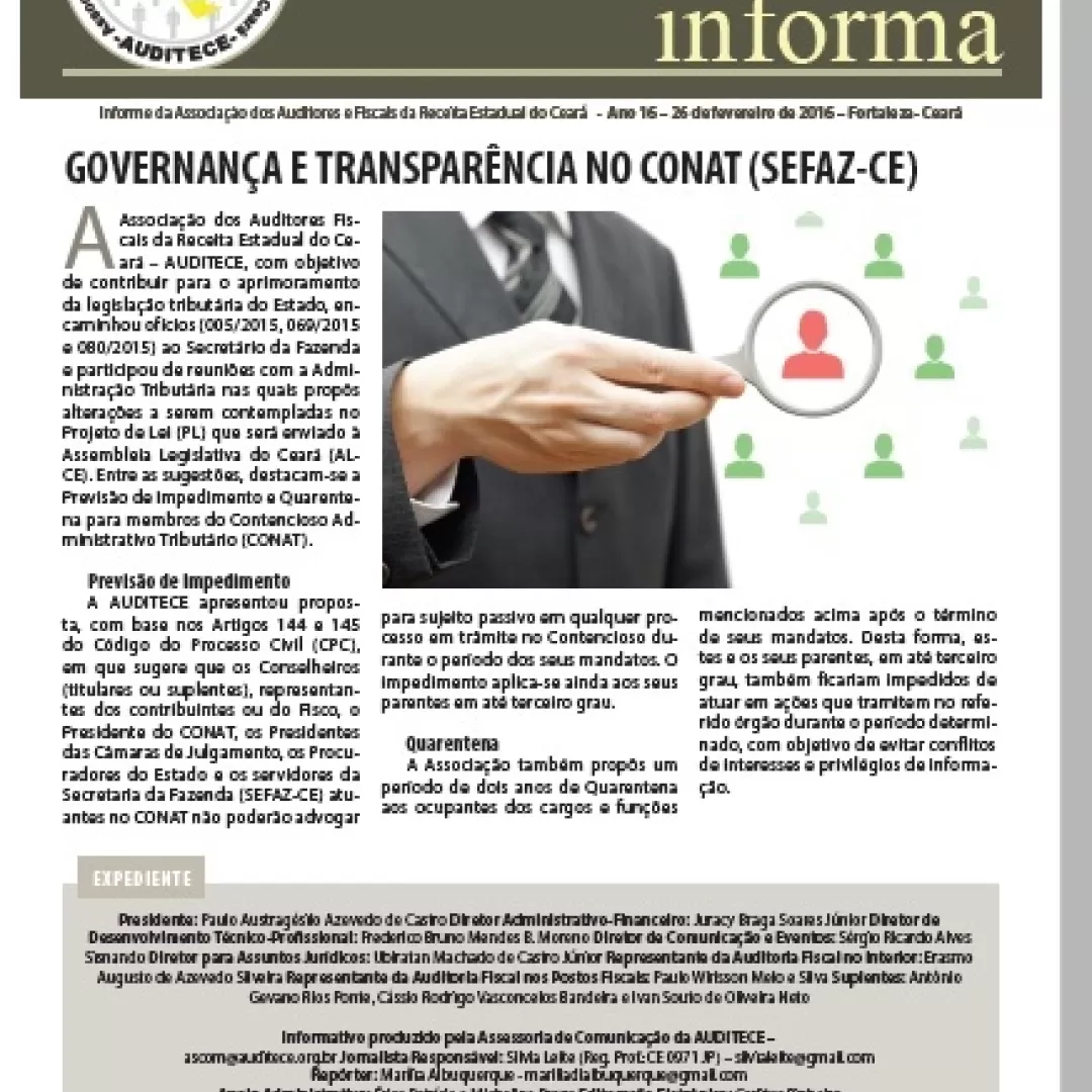 Governança e Transparência no CONAT (SEFAZ-CE)