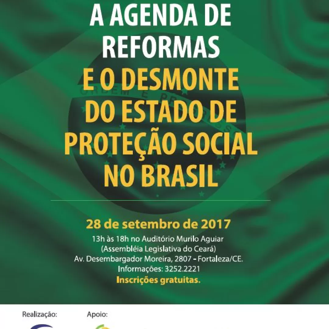 Hoje | Seminário apoiado pela AUDITECE discute reformas e o desmonte do Estado de proteção social no Brasil 