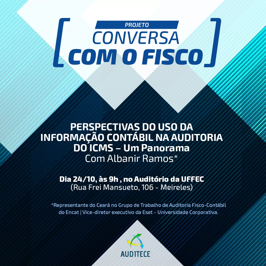 Agende-se] Conversa com Fisco tratará de Auditoria Contábil no dia 24/10