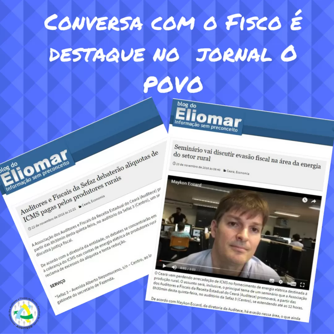 Conversa com o Fisco é destaque no Blog do Eliomar (O POVO) 